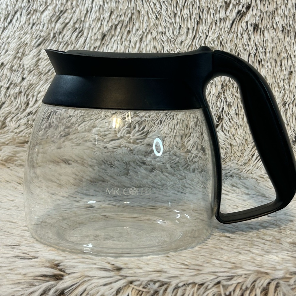 Mr. Coffee 12 Cup Carafe Glass Replacement Decanter Pot Black Handle Lid